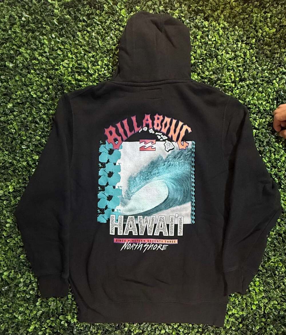 Billabong Hawaii North Shore Black Hoodie Sweatshirt